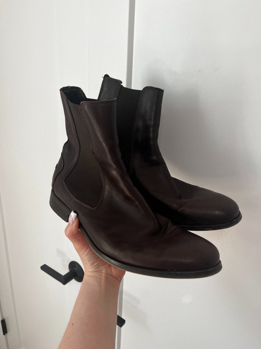 Harry's of London Men's Dark Brown Leather Chelsea Boots Size 44